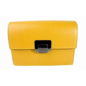 Ivan Troy Women's Lila Yellow Italian Handmade Leather Straps Tote Bag